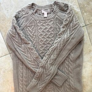 Light Brown Cable Knit Sweater (Forever 21)